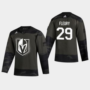 Golden Knights Marc-Andre Fleury #29 2019 Veterans Day Authentic Practice Camo